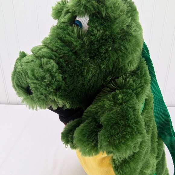 Critter Collection Crocodile Alligator Plush Backpack 15" Green Stuffed Animal - Picture 3 of 12